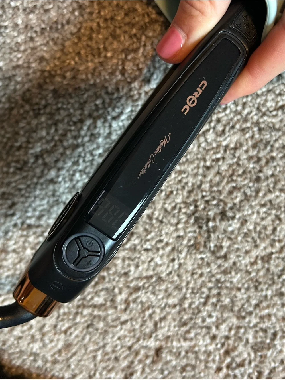 Croc Masters Infrared Black Hair Straightener/Flat Iron- titanium plates